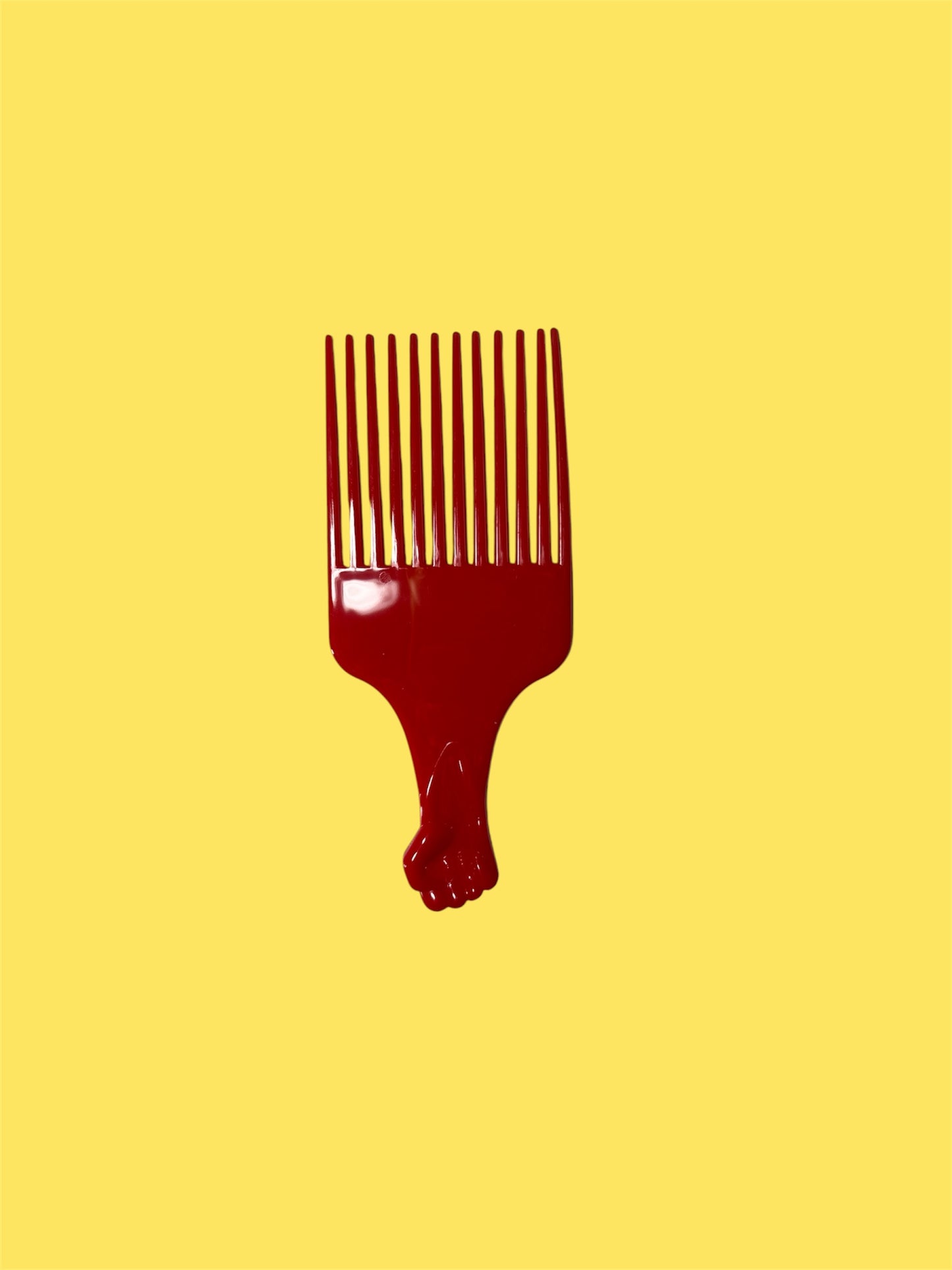 Red Fist Hair Pick